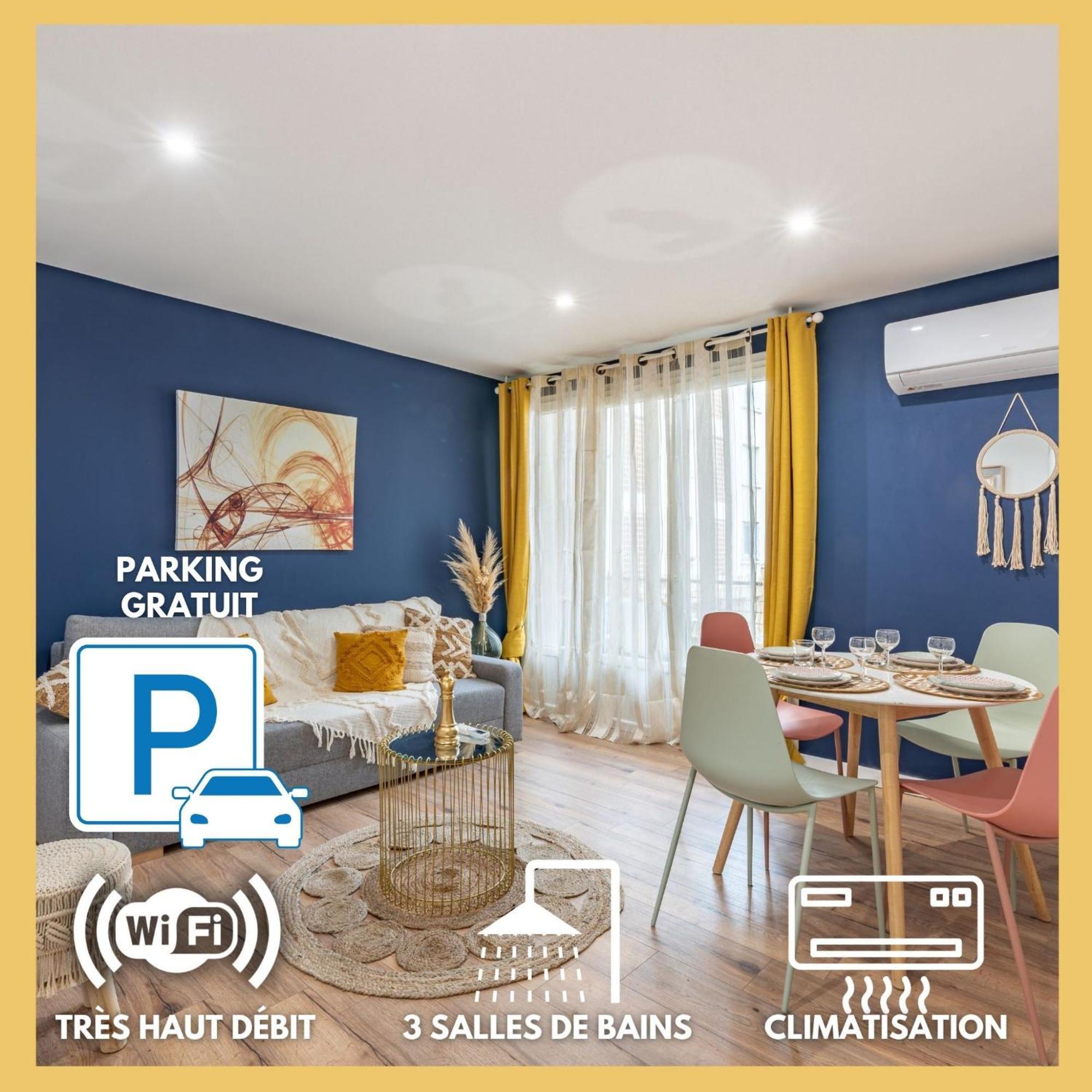 Amja Proche Clinique Saint-Roch Apt 3 Chambres 3 Salles De Bain Parking Gratuit Ideal Famille Groupe Coworking 10 Min Centre Ville 10 Min Plage 5 Min Sortie Autoroute Montpellier Zewnętrze zdjęcie